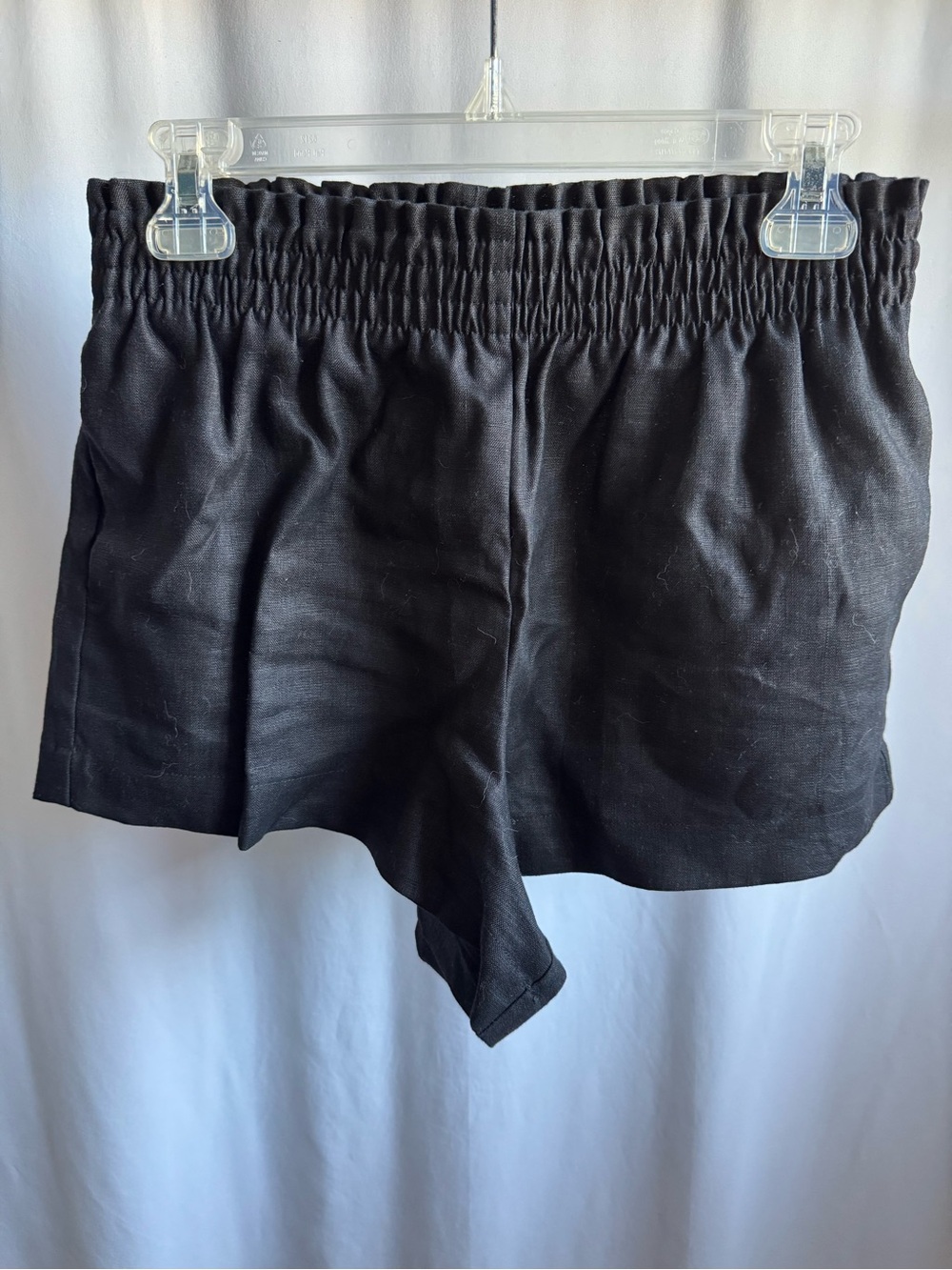 Reformation Mila Linen Short Black - Size S